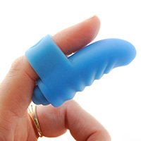 Flirt Finger Ribbed And Ready Silicone Finger Vibe