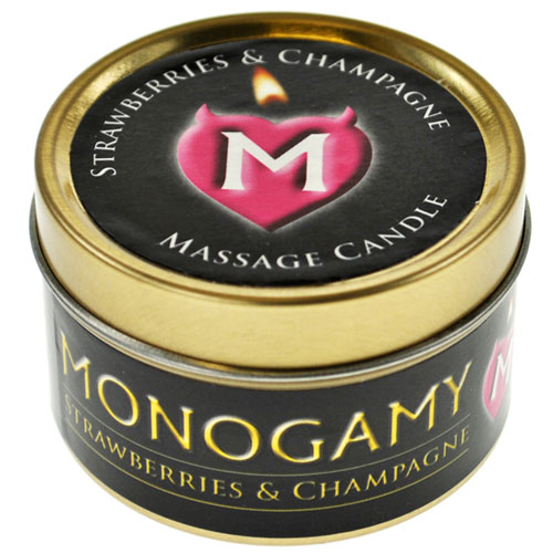 Monogamy Strawberries And Champagne Large Candle